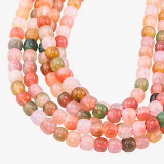 Agata Mix Floreale Barilotto Liscio 6x7mm