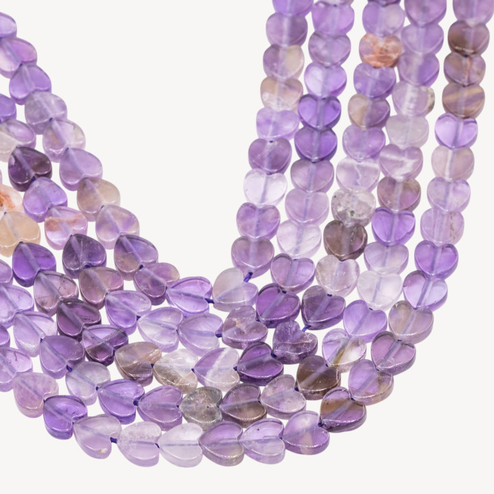 Ametista Cuore Piatto Liscio 6mm