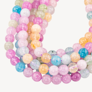 Cristallo Di Rocca Mix Color Chiaro Tondo Liscio 8mm