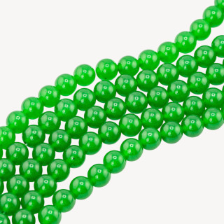 Giada Ghiaccio (Icy Jade) Verde Medio Tondo Liscio  8mm