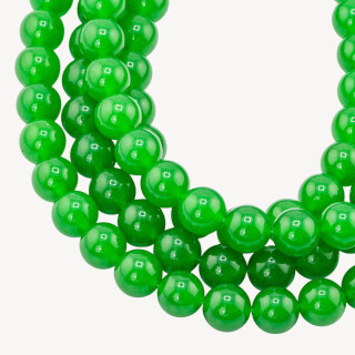 Giada Ghiaccio (Icy Jade) Verde Medio Tondo Liscio 10mm