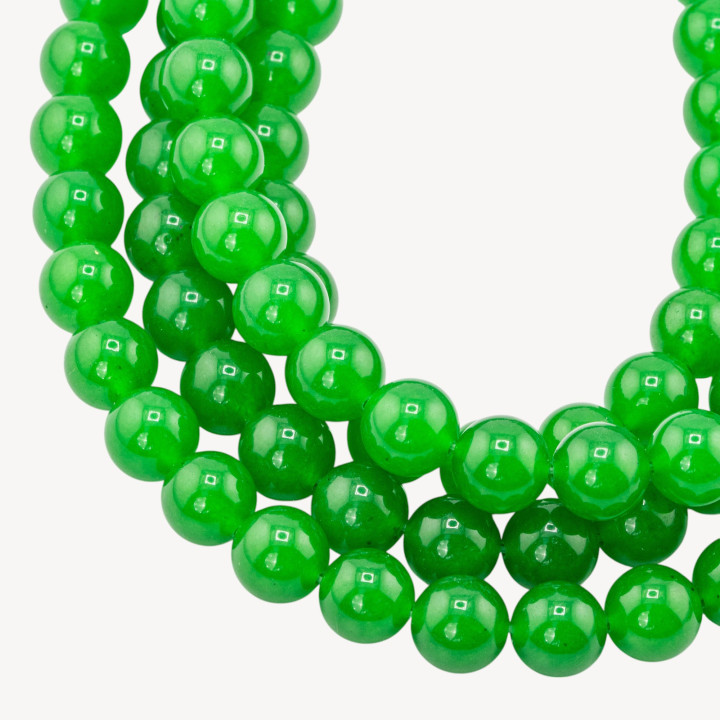 Giada Ghiaccio (Icy Jade) Verde Medio Tondo Liscio 10mm