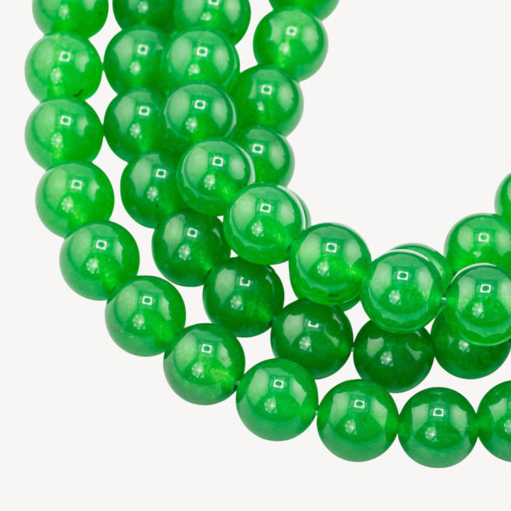 Giada Ghiaccio (Icy Jade) Verde Medio Tondo Liscio 12mm
