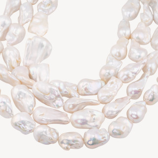 Perle Di Fiume Barocche Naturali TBG Bianco 100-110gr per Creazioni Gioielli DIY