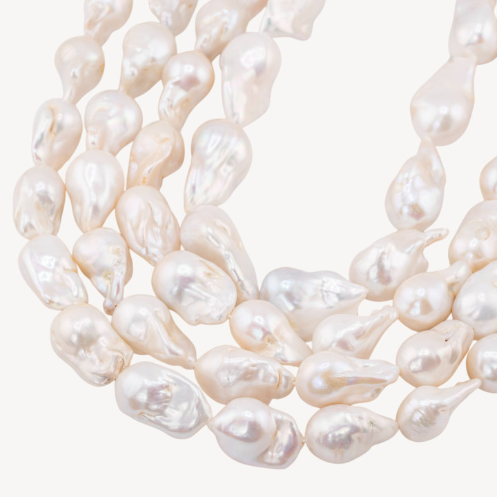 Perle Di Fiume Barocche Naturali TBG Bianco 80-90gr per Creazioni Gioielli DIY