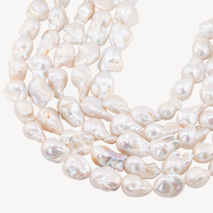 Perle Di Fiume Barocche Naturali TBG Bianco 90-100gr per Creazioni Gioielli DIY