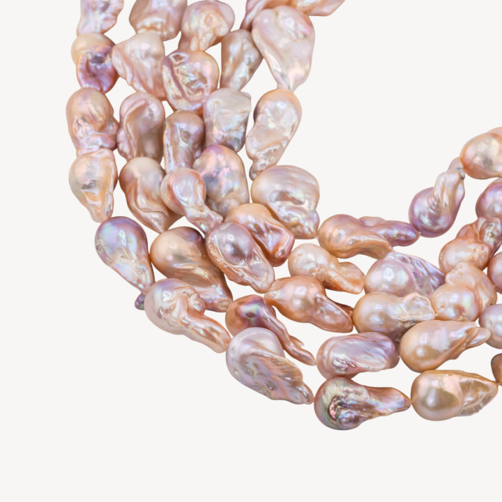 Perle Di Fiume Barocche Naturali TBG Bronzo Iridescente 90-100gr per Creazioni Gioielli DIY