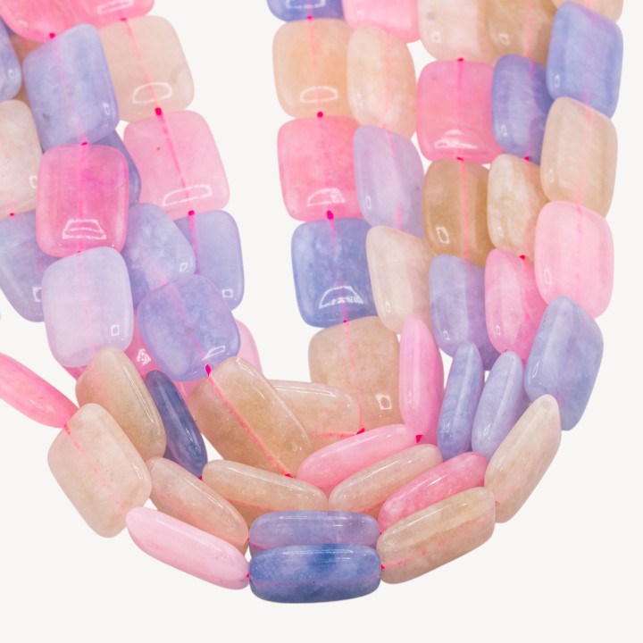 Giada Rettangolo Piatto Liscio 13x18mm Berillo