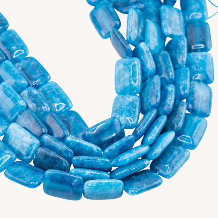 Giada Rettangolo Piatto Liscio 13x18mm Blu