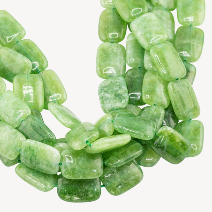 Giada Rettangolo Piatto Liscio 13x18mm Verde