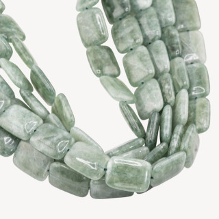 Giada Rettangolo Piatto Liscio 13x18mm Verde Ghiaccio