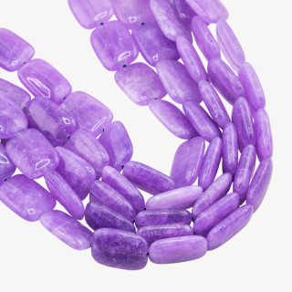 Giada Rettangolo Piatto Liscio 13x18mm Viola Ghiaccio