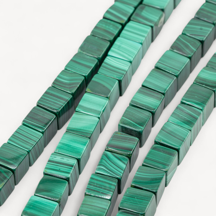 Malachite Cubo Liscio 10mm