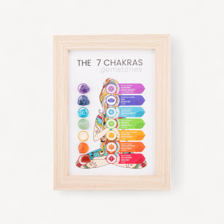 Soprammobile Cornice Sette Chakra con Set Pietre Dure MOD.2