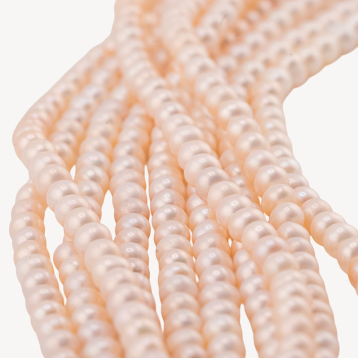 Perle Di Fiume Tonde 4,0-4,6mm AA+ Bianco