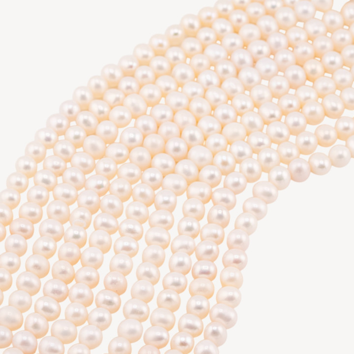 Perle Di Fiume Tonde 5,5-6,0mm 5A Bianco