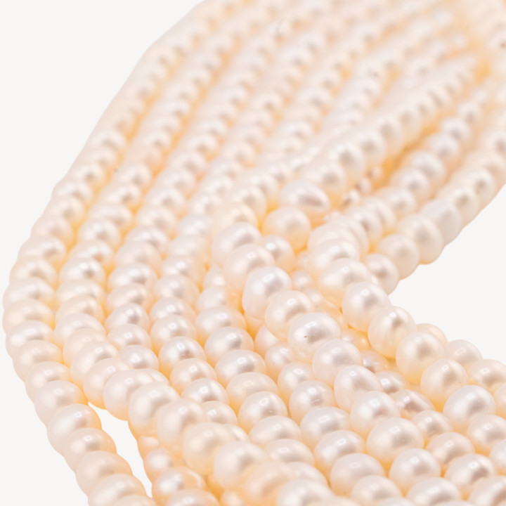 Perle Di Fiume Tonde 5,5-6,0mm 4A Bianco