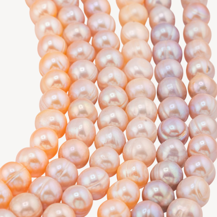 Perle di Fiume Semiround AA+ 8,5-9mm Rosa