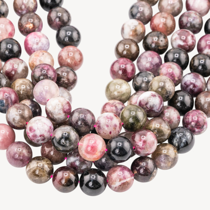 Tormalina Flower Tondo Liscio 10mm