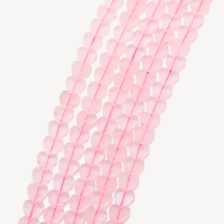 Quarzo Rosa Cuore Piatto Liscio 6mm