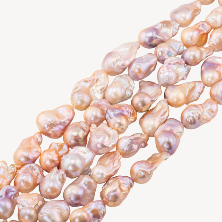 Perle Di Fiume Barocche Naturali TBG Bronzo Iridescente 90-100gr per Creazioni Gioielli DIY