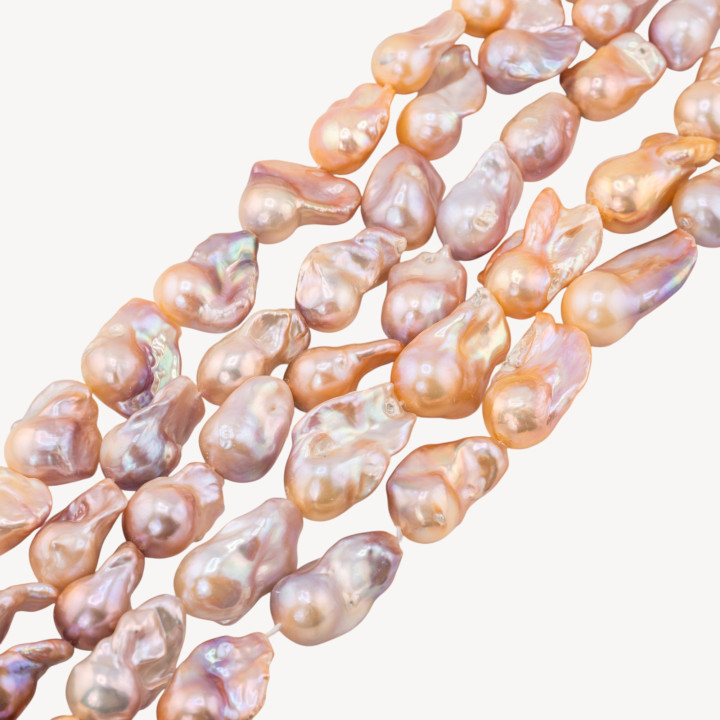 Perle Di Fiume Barocche Naturali TBG Bronzo Iridescente 80-90gr per Creazioni Gioielli DIY