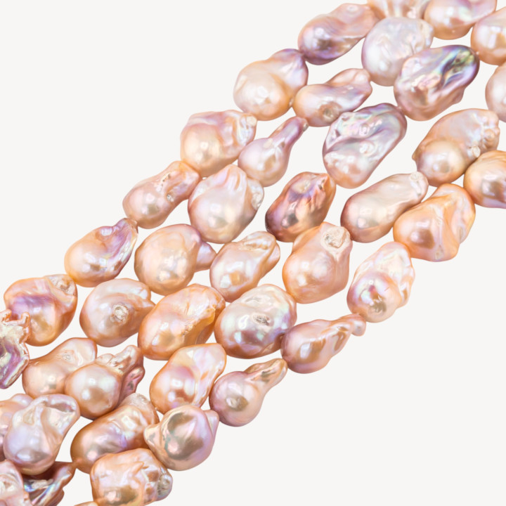 Perle Di Fiume Barocche Naturali TBG Bronzo Iridescente 100-110gr per Creazioni Gioielli DIY