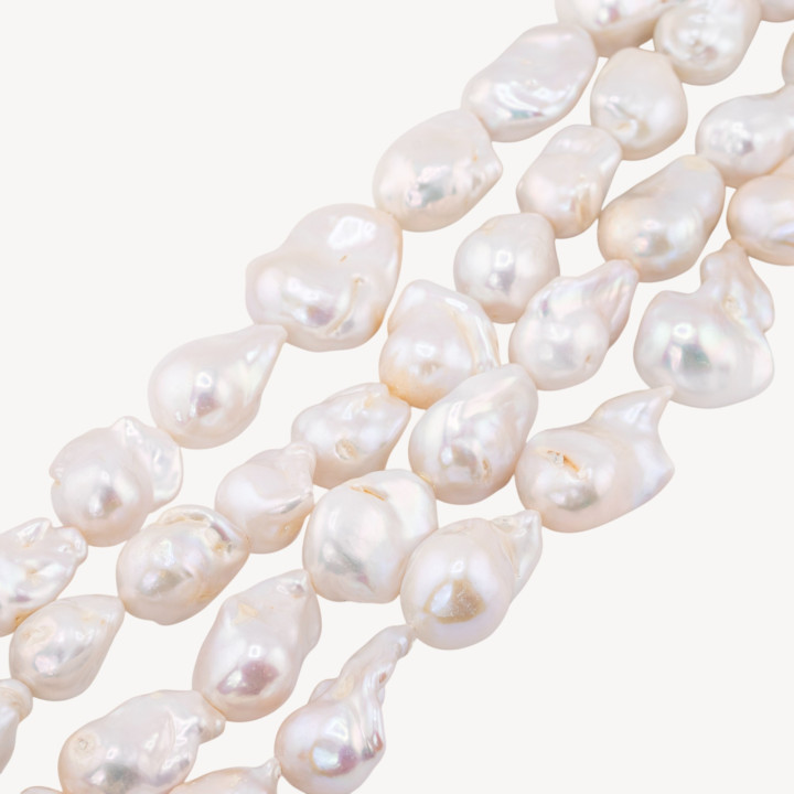 Perle Di Fiume Barocche Naturali TBG Bianco 90-100gr per Creazioni Gioielli DIY
