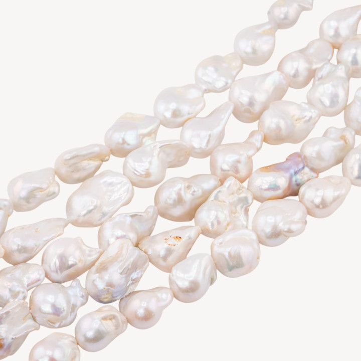 Perle Di Fiume Barocche Naturali TBG Bianco 90-100gr per Creazioni Gioielli DIY