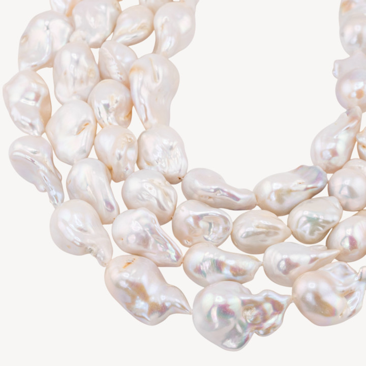 Perle Di Fiume Barocche Naturali TBG Bianco 90-100gr per Creazioni Gioielli DIY