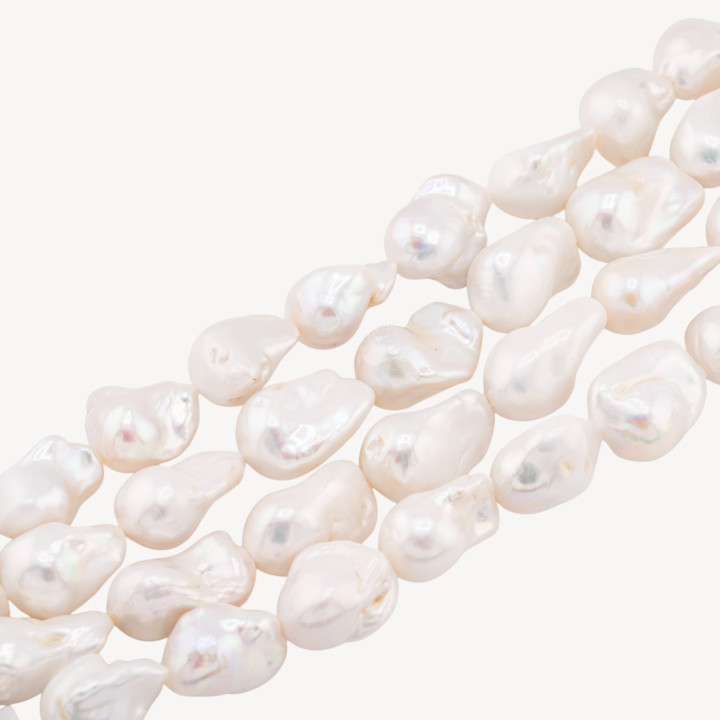 Perle Di Fiume Barocche Naturali TBG Bianco 110-120gr per Creazioni Gioielli DIY