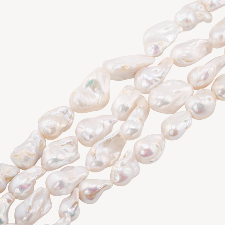 Perle Di Fiume Barocche Naturali TBG Bianco 100-110gr per Creazioni Gioielli DIY