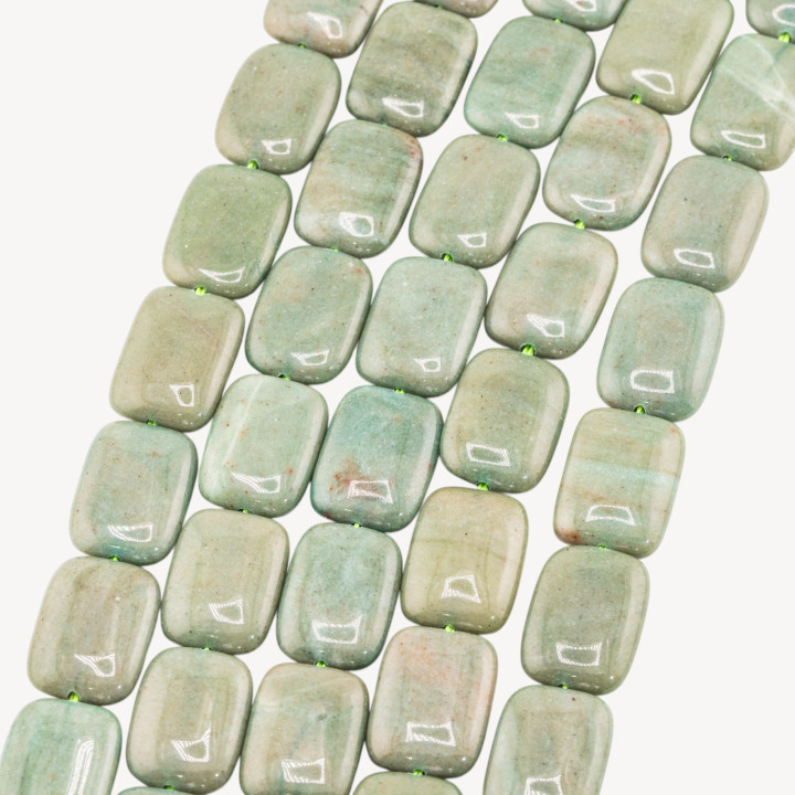 Giada Rettangolo Piatto Liscio 13x18mm Verde Mimetico