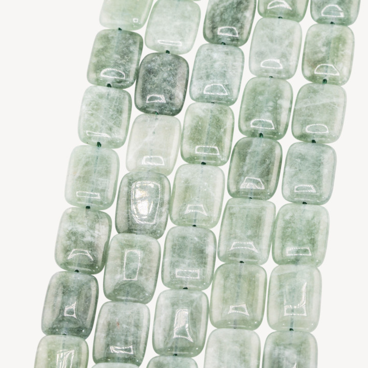 Giada Rettangolo Piatto Liscio 13x18mm Verde Ghiaccio