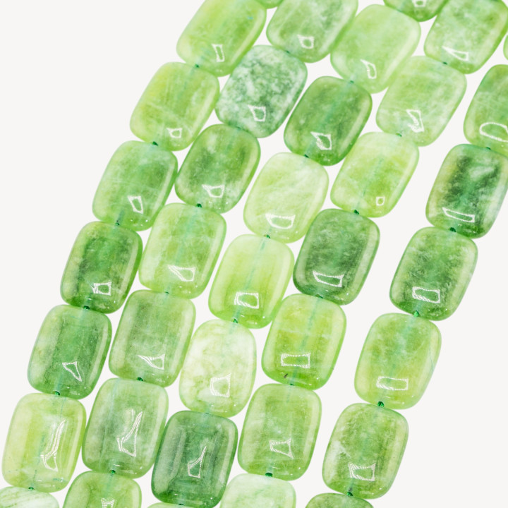 Giada Rettangolo Piatto Liscio 13x18mm Verde