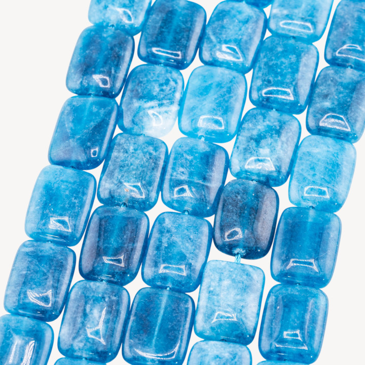 Giada Rettangolo Piatto Liscio 13x18mm Blu