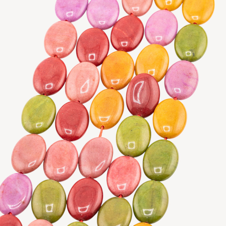 Giada Ovale Piatto Liscio 13x18mm