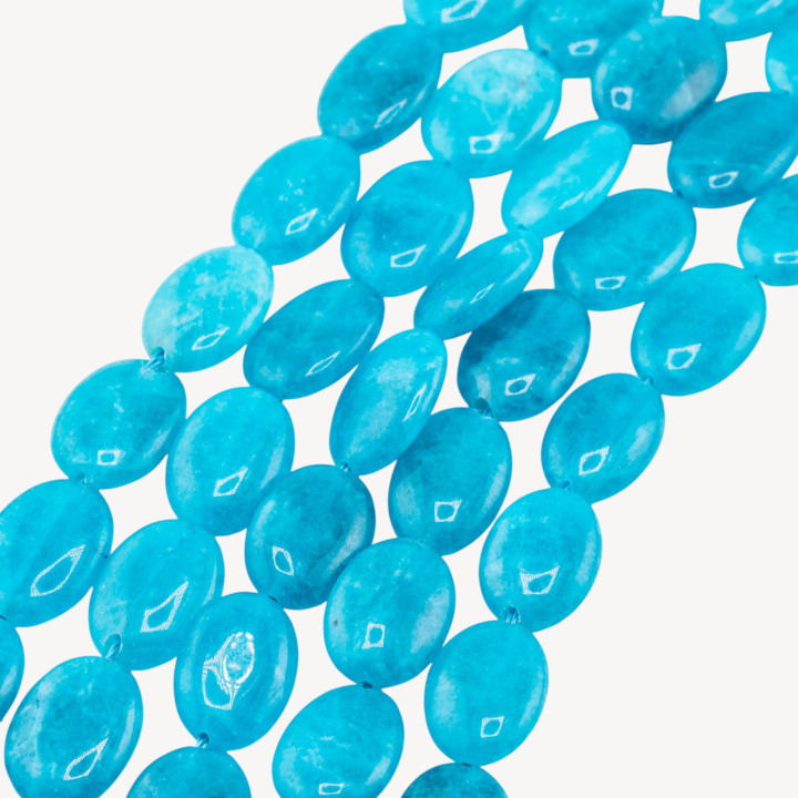 Giada Ovale Piatto Liscio 13x18mm