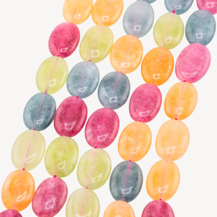 Giada Ovale Piatto Liscio 13x18mm