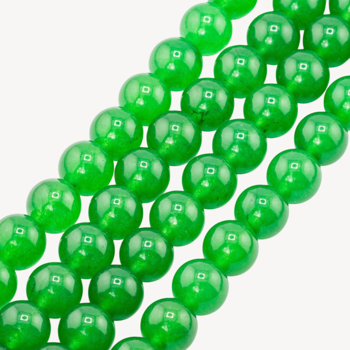 Giada Ghiaccio (Icy Jade) Verde Medio Tondo Liscio 12mm