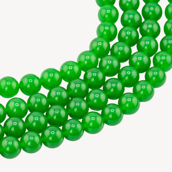 Giada Ghiaccio (Icy Jade) Verde Medio Tondo Liscio 10mm