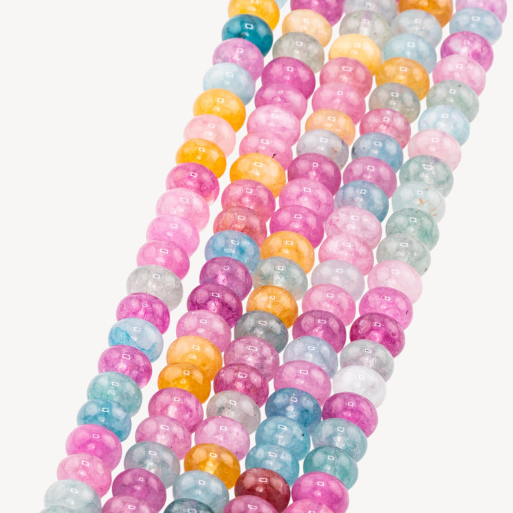 Cristallo Di Rocca Mix Color Chiaro Rondelle 8x5mm