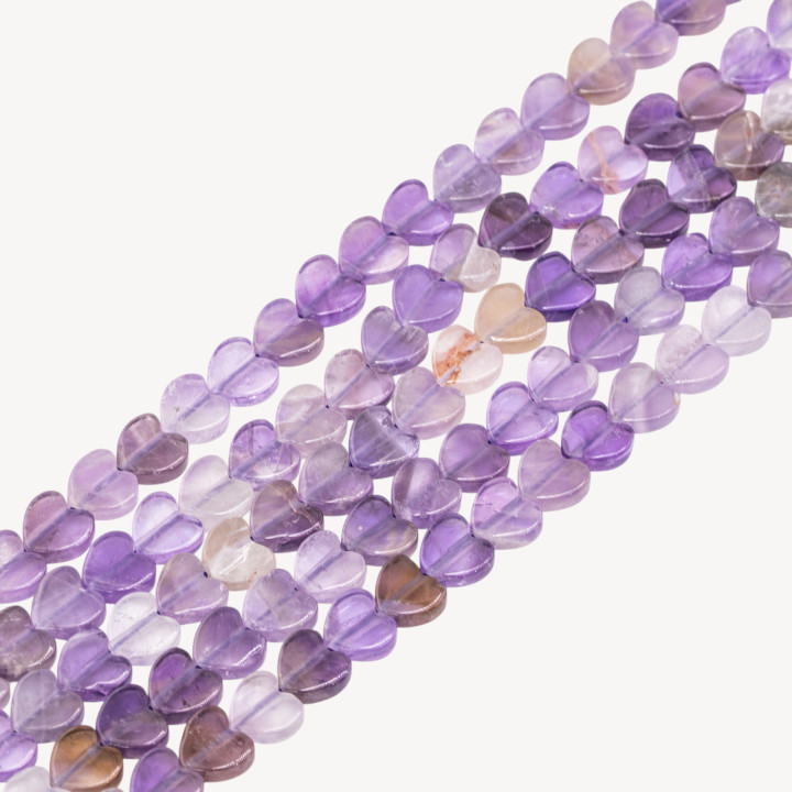 Ametista Cuore Piatto Liscio 6mm