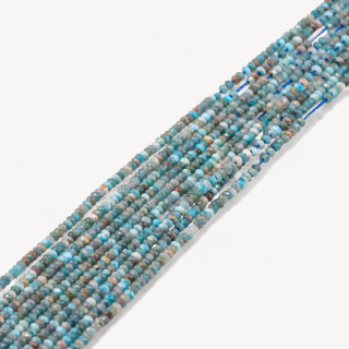 Apatite Perlina Rondella Sfaccettata Diamond Cut 2,5x1,5mm