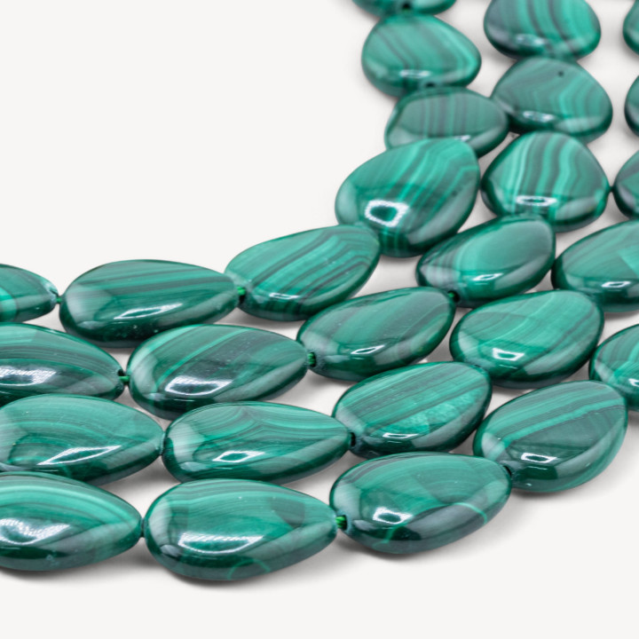 Malachite Goccia Piatta 15x20mm