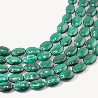 Malachite Ovale Piatto 10x14mm