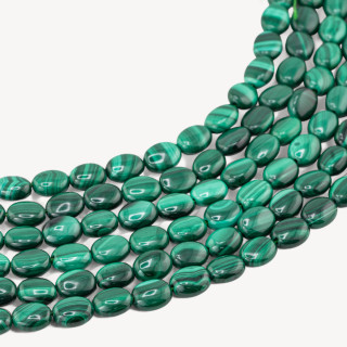 Malachite Ovale Piatto 8x10mm