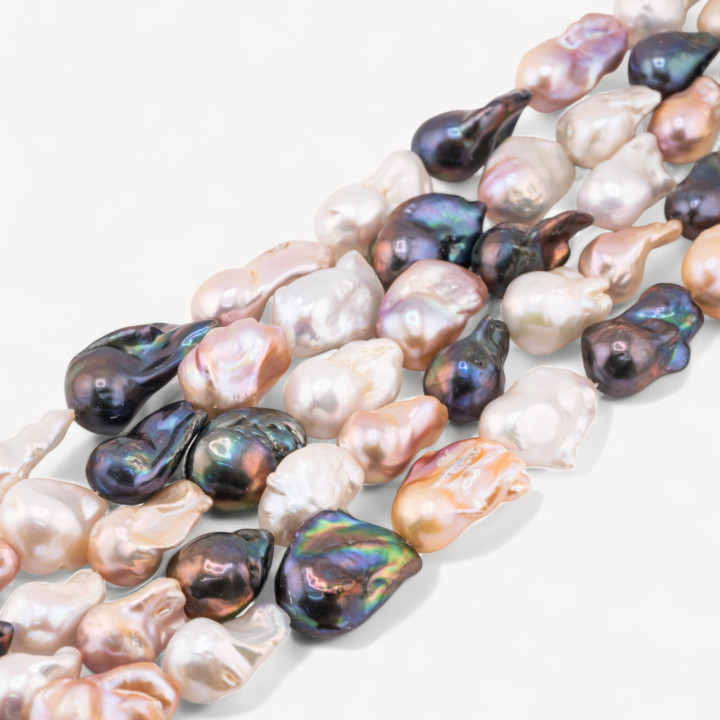 Perle Di Fiume Barocche Naturali TBG Multicolor 100-110gr per Creazioni Gioielli DIY