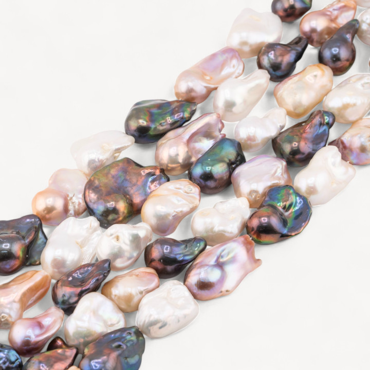 Perle Di Fiume Barocche Naturali TBG Multicolor 110-120gr per Creazioni Gioielli DIY