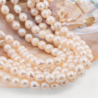 Perle Di Fiume Barocche Goccine 7-7,5mm